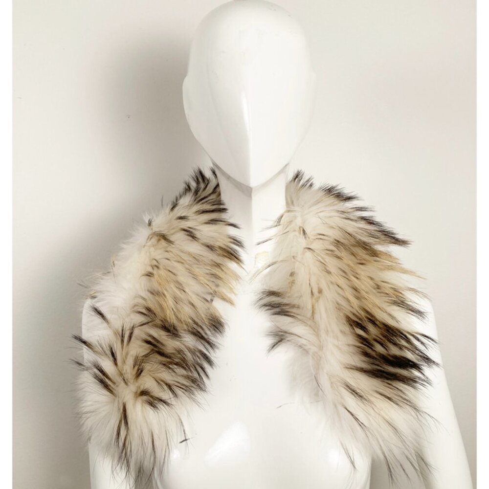 NEW Bogner Saga Furs Finnish Racoon Fur Coat Collar Trim! Blonde Dark Highlights